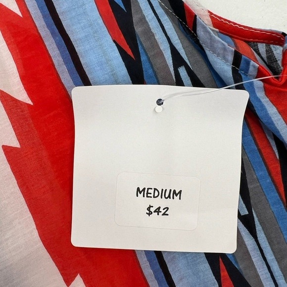 Crazy Train Size M Kimono Duster Aztec Tribal Southwest Print Sleeveless Long - Picture 9 of 14